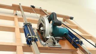 DIY Panel Saw Plywood Cutting Jig  The Ultimate Plywood Panel Saw [upl. by Ajiam]