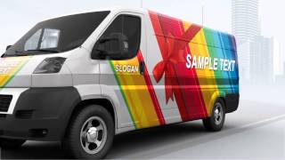 Delivery Van MockUpAfter Effects Template [upl. by Jens138]