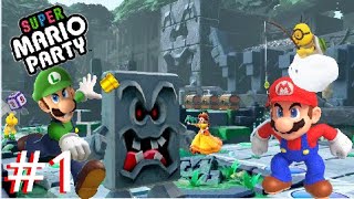 Whomps domino ruins Super Mario Party  Gameplay walkthough Part 1 with Linczilla [upl. by Arracahs]