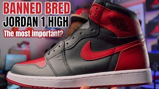 THE MOST IMPORTANT AIR JORDAN ONE OF ALL TIMES  THE BANNED BRED JORDAN 1 HIGH COULD BE [upl. by Ahsercal]