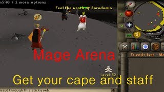 RuneScape 2007 Mage Arena get your God cape and staff [upl. by Gwenette]