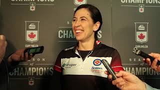 2019 Scotties Tournament of Hearts  Media Scrum  Draw 10 [upl. by Thaine]