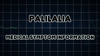 Palilalia Medical Symptom [upl. by Onateag]