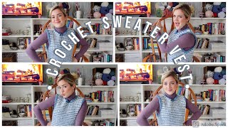 How to Crochet a Sweater Vest Houndstooth Inspired [upl. by Chrisman]