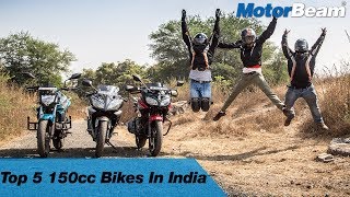 5 Best 150cc Bikes In India  MotorBeam [upl. by Namijneb]