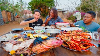 Street Food in Africa 🦞 LOBSTER MOUNTAIN  Huge Red Snapper in Madagascar [upl. by Aneed]