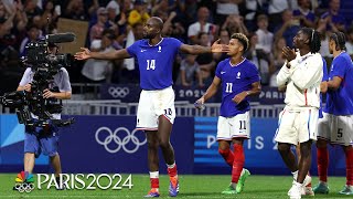 France put on late surge to defeat Egypt move onto soccer final at Paris Olympics  NBC Sports [upl. by Bartle257]