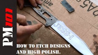 How To Etch Knives and High Polish Easily  Preparedmind101 [upl. by Konstance]