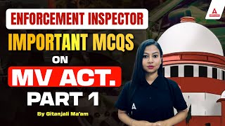 Enforcement Inspector Assam  Enforcement Inspector Important MCQs on MV Act1  By Gitanjali Mam [upl. by Garris733]