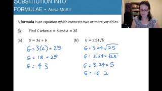 Substitution into formulae [upl. by Dhaf]