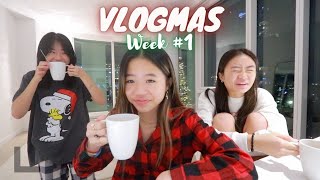 1ST WEEK OF DECEMBER VLOG Christmas decor baking cookies ice skating in NYC [upl. by Reece502]