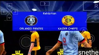 Orlando pirates vs Kaiser Chiefs Gameplay Reggie Ndlovu commentator amp Jim Pes PPSSPP [upl. by Anawak]