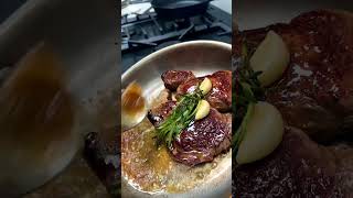 Cooking a steak beautifully and delicately cooking steak food recipe relaxing [upl. by Floss]