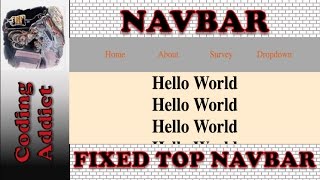 Navbar  Fixed Top Navbar [upl. by Suissac]