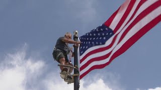 Meet the man who keeps flags flying on flag poles around the country [upl. by Giavani]