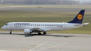 HD Lufthansa Embraer ERJ190 DAECF takeoff at Linz Hörsching LOWL LNZ [upl. by Jeffrey]