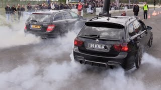 900HP BMW 335i E91 vs Mercedes C63 AMG  BRUTAL DUO BUROUNTS [upl. by Nilesoj607]