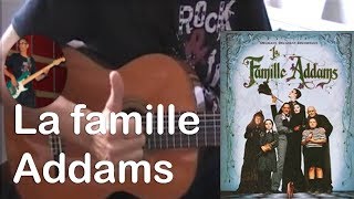 La famille Addams version facile  tuto guitare PARTITION  TAB [upl. by Ecirb]