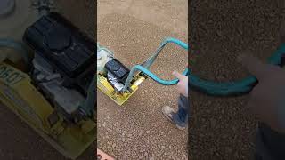 compacting hardcore using a wacker plate [upl. by Ogilvie]