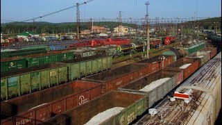 Самая крупная сортировочная станция России  ЕкатеринбургСортировочный Таймлапс [upl. by Brant969]