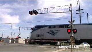 RARE TYPE 1 SAFETRAN EBELL  Amtrak 2 Glides Through Crossing [upl. by Llekram681]