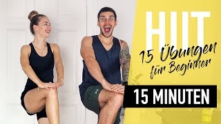 HIIT Workout für Anfänger 15 Minuten – OHNE springen amp Geräte   NAIMA [upl. by Llekram86]