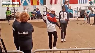 Finland vs Cambodia  Petanque Double Women  World Championship 2022 Denmark [upl. by Brenna]