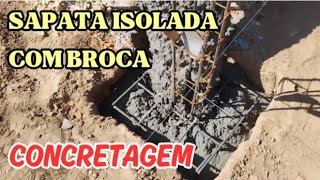 Sapata isolada tipo gaiola com broca concretagem 316 [upl. by Eerol]