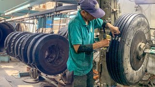 How old Tyres are Remanufacture in Factory with Hot Retreading Technique  Tires Retreading Process [upl. by Ryley40]