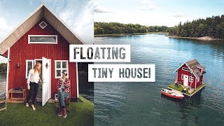 We Stayed on a TINY HOUSE BOAT  Swedens Most Unique Airbnb Stockholm Sweden [upl. by Scrogan]