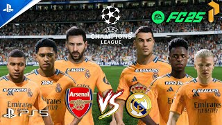 FC 25  MESSI RONALDO HAALAND  ALL STARS TOGETHER  ARSENAL VS REAL MADRID  PS5™ SLIM [upl. by Eirovi]