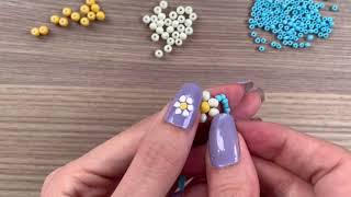 Papatya Kolye Yapımı  Daisy Necklace 🌼💐💖  Çiçekli Kolye Yapımı  DIY [upl. by Ninehc341]