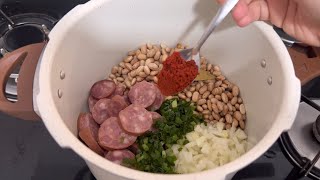 Como cozinhar o feijão por 3 minutos e já sair temperadoreceita para que não tem tempo￼ de cozinhar [upl. by Norihs]