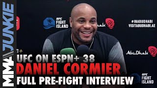 Daniel Cormier wants to see Jon Jones vs Israel Adesanya  UFC on ESPN 38 analyst interview [upl. by Hayidah56]