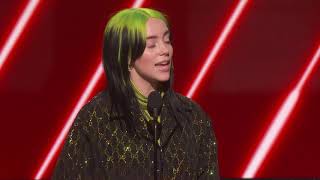 Billie Eilish Wins Best New Artist  2020 GRAMMYs Acceptance Speech [upl. by Elleda]