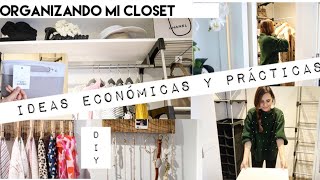 IDEAS para organizar el CLOSET Económicas y practicas  DIY [upl. by Hillari78]