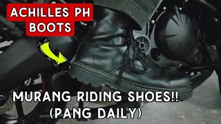 2024 BUDGET MOTORCYCLE RIDING BOOTS IN THE PHILIPPINES  ACHILLES PH BOOTS  2 YEAR REVIEW TAGALOG [upl. by Enelegna]