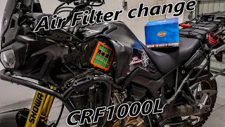 How to change air filters Africa Twin CRF1000L  TwinAir Filter [upl. by Nalyorf421]