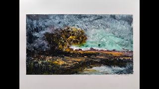 Exploring Yupo paper as a means to achieve textured tonalist watercolors Full Length [upl. by Reinhardt6]