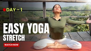 15min Gentle Yoga for Beginners  Day 1 of 21Day Challenge [upl. by Dollie]