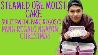 STEAMED UBE MOIST CAKE l jhayward Rivera [upl. by Zetes]