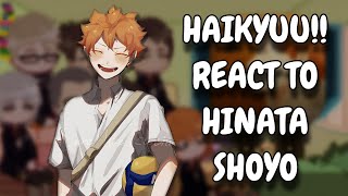 Haikyuu React To Hinata Shoyo  Gacha React [upl. by Natsirhc]