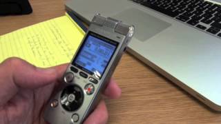 Olympus DM650 Dictaphone tutorial [upl. by Bonine]