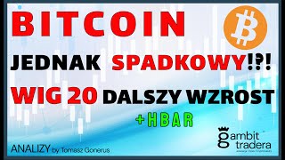 BITCOIN JEDNAK SPADKI WIG 20 WYGLĄDA WZROSTOWO  ANALIZY [upl. by Ilime]