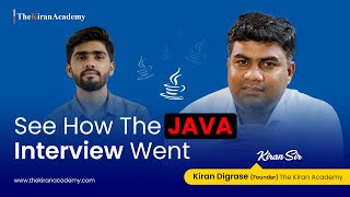 Java Interview Question  Java Mock Interview 2023  By Kiran Sir [upl. by Neelhsa45]