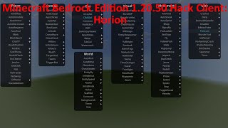 Minecraft Bedrock Edition 12050 Hack Client Horion [upl. by Anatola]