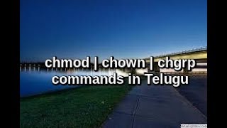 chmod  chown  chgrp commands in Unix Telugu [upl. by Nov179]