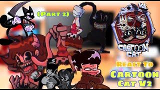 Cartoon Cat 20 FULL WEEK  Cutscenes Fnf React To V2  BFGFSiren head Part 2 [upl. by Liagaba800]