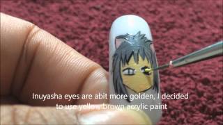 Nail Art Tutorial Inuyasha [upl. by Pernas621]