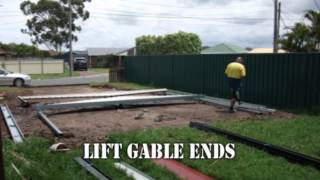 How to build a Dondex Colorbond Double Gable Carport Kit 6x6x24 [upl. by Gerkman68]